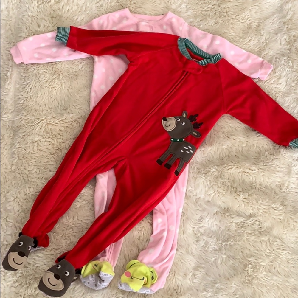 CARTER’S Toddler Long Sleeve Onesie Bundle Size 18-24 M EUC